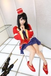 blouse cosplay da_qiao fan hat higurashi_ran miniskirt shin_sangoku_musou skirt rating:Safe score:2 user:nil!