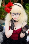blonde_hair blue_eyes bodice choker cleavage cosplay flower glasses hairband koyomi necklace original tutu rating:Safe score:2 user:pixymisa