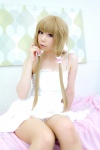blonde_hair chii_(chobits) chobits cosplay dress pantyhose rinrinko twintails rating:Safe score:3 user:nil!