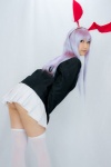 animal_ears ass blazer blouse bunny_ears cosplay lenfried pleated_skirt reisen_udongein_inaba school_uniform skirt thighhighs tie touhou rating:Questionable score:3 user:nil!