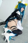 ass bikini_bottom boots cosplay dizzy guilty_gear hairbow jacket pantyhose swimsuit tail thighhighs twintails underboob wings yui rating:Safe score:1 user:nil!