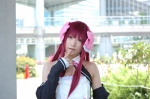 amane_(dream_c_club) apron bowtie cosplay detached_sleeves dream_c_club dress hairbows mitsuki_riyu red_hair rating:Safe score:0 user:pixymisa
