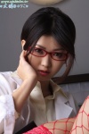 blouse fishnet_stockings glasses kijima_noriko lab_coat miniskirt skirt thighhighs rating:Safe score:1 user:nil!