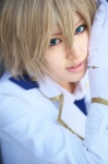 blonde_hair coat cosplay crossplay dolls dress_shirt kamijou_riku military_uniform saya tie rating:Safe score:0 user:nil!