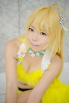 ahoge blonde_hair cleavage cosplay croptop halter_top hoshii_miki idolmaster nanaru shorts rating:Safe score:0 user:nil!