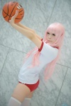 basketball buruma cosplay gym_uniform hakamada_hinata pink_hair ro-kyu-bu! sakuya shorts thighhighs tshirt white_legwear rating:Safe score:2 user:nil!