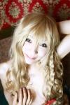blonde_hair braid cleavage cosplay hanamura_misaki kirisame_marisa topless touhou rating:Questionable score:1 user:nil!