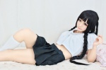 blouse cosplay kneehighs maika miniskirt okino_mayoko pleated_skirt skirt twin_braids zone-00 rating:Safe score:1 user:pixymisa