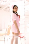 costume glasses minami_nina nurse nurse_cap nurse_uniform stethoscope thighhighs twintails rating:Safe score:1 user:nil!