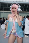 armbands babydoll cofi cosplay headphones nitro_super_sonic panties pink_eyes pink_hair super_soniko wristband rating:Safe score:1 user:pixymisa