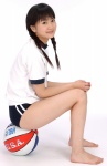 barefoot buruma bwh_013 costume gym_uniform hamada_shouko shorts tshirt twin_braids rating:Safe score:0 user:nil!