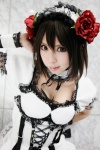choker cosplay dress hairband kneehighs mizuno_shiro roses striped suzumiya_haruhi suzumiya_haruhi_no_yuuutsu rating:Safe score:1 user:Log