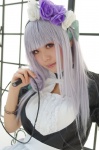 apron asakura_irori cosplay dress hairband maid maid_uniform original silver_hair thighhighs rating:Safe score:1 user:DarkSSA