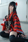 cosplay garter_belt horns inu_boku_secret_service kimono shirakiin_ririchiyo thighhighs yaya zettai_ryouiki rating:Safe score:2 user:nil!