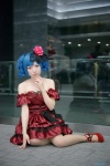 blue_hair choco cosplay dress hatsune_miku pantyhose sheer_legwear tagme_song twintails vocaloid rating:Safe score:0 user:nil!