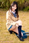 ando_haruka blouse bookbag cardigan kneesocks pleated_skirt school_uniform skirt sock_pull rating:Safe score:1 user:nil!