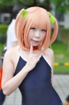 bikini_top collar cosplay harusaki_chiwa one-piece_swimsuit orange_hair ore_no_kanojo_to_osananajimi_ga_shuraba_sugiru sakuya see-through swimsuit twintails rating:Safe score:1 user:nil!