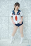 blouse cosplay niimi_haruka pantyhose photo_kano sailor_uniform scarf school_uniform sheer_legwear socks swimsuit yuu_(ii) rating:Safe score:1 user:pixymisa