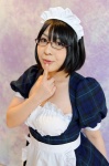 apron cosplay glasses hairband maid maid_uniform original ruru_(ii) rating:Safe score:0 user:pixymisa