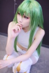 boots cc code_geass cosplay croptop green_hair houtou_singi midriff pantyhose shorts rating:Safe score:0 user:Log