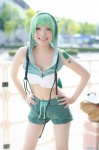 cat_hoodie cosplay green_hair gumi shorts suspenders utatane_orepa vocaloid whip rating:Safe score:0 user:nil!