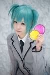 ansatsu_kyoushitsu aqua_eyes aqua_hair blazer blouse cosplay kayano_kaede kotori tie twintails rating:Safe score:1 user:pixymisa