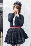 cosplay dress hagiwara_yukiho hairband idolmaster striped thighhighs tiered_skirt yae_maiko zettai_ryouiki rating:Safe score:0 user:pixymisa