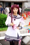 cosplay inose_ran oretachi_ni_tsubasa_wa_nai pantyhose sailor_uniform school_uniform violet_hair watarai_asuka rating:Safe score:0 user:nil!