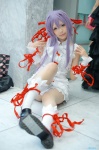 al_azif cosplay demonbane dress hair_ribbons pantyhose purple_hair socks yosugara_touru rating:Safe score:2 user:nil!