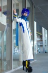 blue_hair boots coat cosplay crossplay default_costume headset kaito renjyu scarf trousers vocaloid rating:Safe score:1 user:nil!
