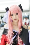 blue_eyes cosplay hairbow harumiya_yun megurine_luka pink_hair robe vocaloid rating:Safe score:1 user:pixymisa