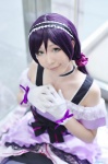 braid choker cosplay dress gloves love_live!_school_idol_project purple_hair shaa toujou_nozomi white_legwear rating:Safe score:0 user:nil!