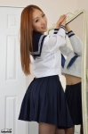 4k-star_068 black_legwear iwasaki_yui mirror pantyhose pleated_skirt sailor_uniform school_uniform skirt rating:Safe score:0 user:nil!