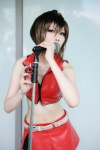 cosplay default_costume houtou_singi meiko microphone skirt vest vocaloid rating:Safe score:0 user:Log