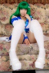 cosplay croptop detached_sleeves green_hair kochiya_sanae lenfried miniskirt skirt thighhighs touhou zettai_ryouiki rating:Safe score:1 user:nil!