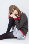black_legwear blouse bowtie cosplay fate/prototype glasses miniskirt pantyhose sajo_ayaka seri skirt sweater rating:Safe score:5 user:pixymisa