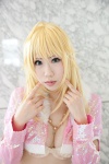 blonde_hair bra cosplay croptop hoshii_miki idolmaster necklace ryo_(iv) rating:Safe score:0 user:pixymisa