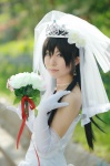 choker code_geass cosplay elbow_gloves genderswap gloves hazuki_kasei lelouch_lamperouge tiara veil wedding_gown rating:Safe score:1 user:nil!