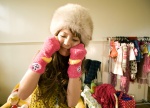dress fur_hat mittens oh!_suzanne polka_dots suzanne yamamoto_sae rating:Safe score:1 user:nil!