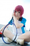 cosplay crossplay kikumaru_eiji momoneko_haru polo prince_of_tennis red_hair shorts rating:Safe score:0 user:nil!