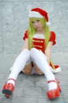dress green_hair hair_clips panties santa_costume stocking_cap thighhighs yae_maiko rating:Safe score:4 user:pixymisa