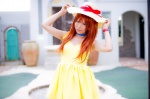 choker cosplay dress hair_pods mashiro_yuki neon_genesis_evangelion red_hair soryu_asuka_langley straw_hat twintails rating:Safe score:0 user:nil!