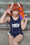 cosplay idolmaster idolmaster_cinderella_girls red_hair sakuya school_swimsuit swimsuit takatsuki_yayoi twintails water_pistol rating:Safe score:1 user:nil!