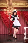 akiyama_mio apron cosplay dress garter hairband k-on! maid maid_uniform meirin_touka rating:Safe score:3 user:nil!