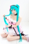 aqua_hair choker cosplay dress hairband hatsune_miku momoiro_reku tagme_song twintails vocaloid rating:Safe score:3 user:nil!