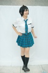 blouse cosplay idolmaster kikuchi_makoto kneesocks pantyhose pleated_skirt school_uniform sheer_legwear skirt tie yuzuki_yuzun rating:Safe score:1 user:pixymisa
