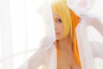 animal_ears blonde_hair cleavage cosplay dress fox_ears na-san na's_tail original rating:Safe score:0 user:nil!