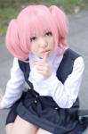 arinko blouse cosplay inu_boku_secret_service jumper kneesocks pantyhose pink_hair roromiya_karuta school_uniform twintails rating:Safe score:0 user:nil!