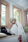 cosplay dress hair_ribbons kanda_midori kasugano_sora plushie socks twintails white_hair yosuga_no_sora rating:Safe score:3 user:xkaras