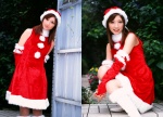boots costume detached_sleeves ogura_yuuko santa_costume stocking_cap rating:Safe score:0 user:nil!